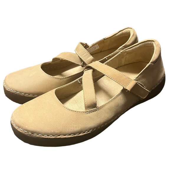 Vionic With‎ Orthaheel Technology Judith Flat Mary Jane Tan Size 9.5 - Picture 1 of 8